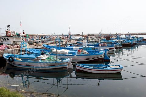 port de pêche d'El Ataya sur l'île Chergui de Kerkennah