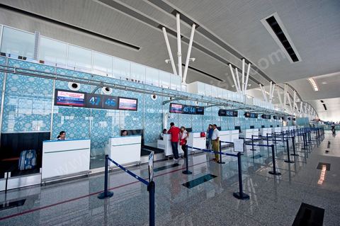 Hall d'enregistrement et départ. Aéroport international d'Enfidha Zine El Abidine Ben Ali