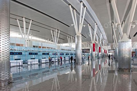 Hall d'enregistrement et départ. Aéroport international d'Enfidha Zine El Abidine Ben Ali