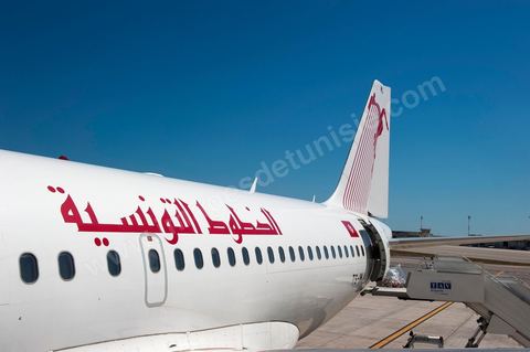 Avion de Tunisair sur le tarmac de l'Aéroport international d'Enfidha Zine El Abidine Ben Ali