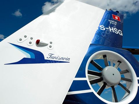 Hélicoptère sur l'aéroport de Sfax - Compagnie aérienne privée Tunisavia, location Hélicoptère et Jet privé en Tunisie