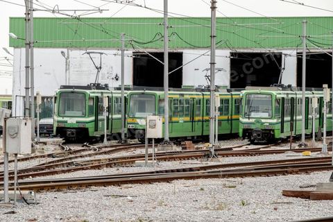 Dépôt central et de maintenance du metro de Tunis à la station Tunis Marine au centre ville de Tunis.