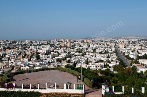 Vue générale sur les quartiers résidentiels de El Manar, El Menzah et Ennasr à Tunis