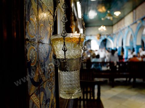 la synagogue de la Ghriba durant le pelerinage juif annuel au village de Erriadh ou Hara Sghira sur l'ile de djerba