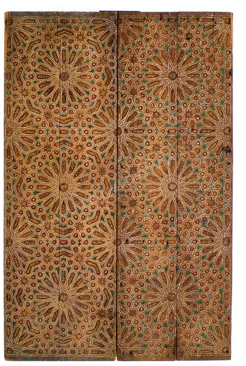 DOUBLE VANTEAUX DE NICHE / OU VOLETMaroc, Marrakech, 19  siècle.Salle des Arts du Maghreb - Musée Lalla Hadria - Parc Djerba Explore