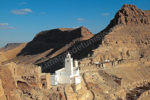 Vue générale avec mosquée du Village de Chenini