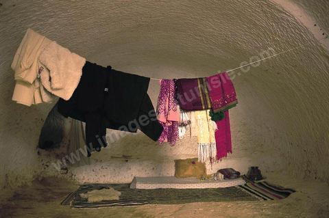 Chambre d'une maison troglodyte de Matmata