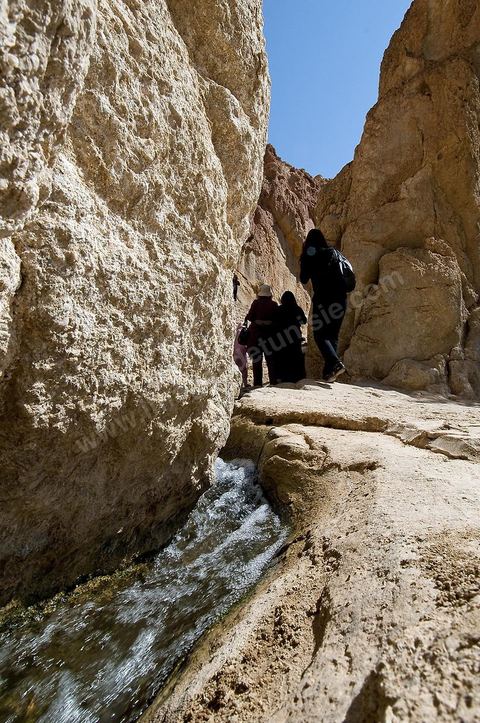 Village berbere de montagne et oasis de Chebika dans la region du Djerid au sud de la Tunisie