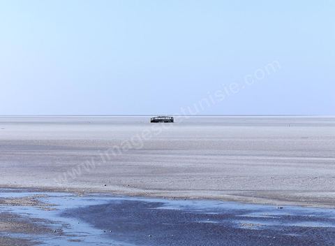 Chott el Djerid, mer de sel dans le sud tunisien