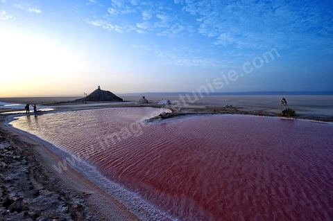 Chott el Djerid, mer de sel dans le sud tunisien