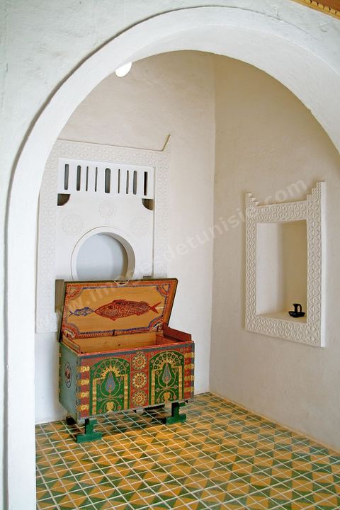 Pièce intérieure du Houch, maison traditionnelle djerbienne - Ile de Djerba