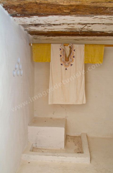 Pièce intérieure du Houch, maison traditionnelle djerbienne - Ile de Djerba