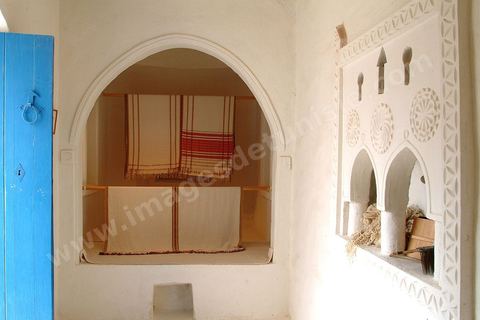 Pièce intérieure du Houch, maison traditionnelle djerbienne - Ile de Djerba