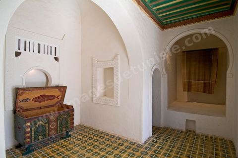 Pièce intérieure du Houch, maison traditionnelle djerbienne - Ile de Djerba