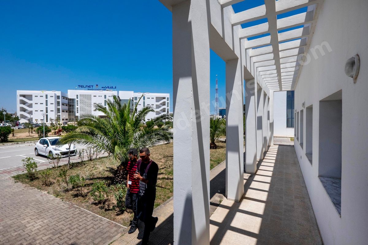 Batiment de Telnet Innovations Labs au Pôle Technologique et de Communication d'El Ghazala dans la banlieue nord de Tunis