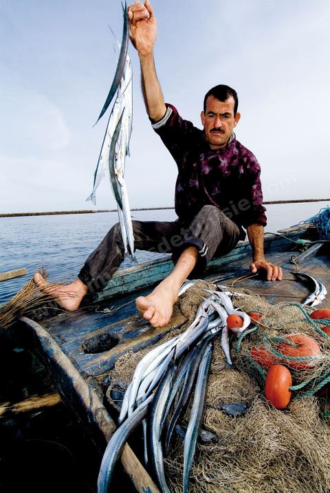 Pêche dasn les pêcheries fixes près de Mellita sur l'île de djerba