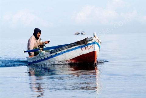 Pêche dasn les pêcheries fixes près de Mellita sur l'île de djerba