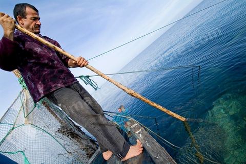 Pêche dasn les pêcheries fixes près de Mellita sur l'île de djerba