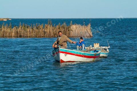 Peche traditionnelle dans les pecheries de Mellita - Ile de Djerba