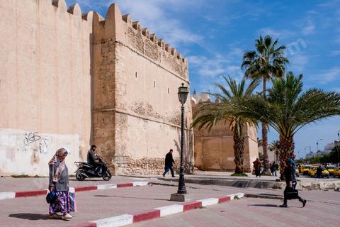 Remparts et porte de la medina de Sfax, la seconde ville du pays et capitale du sud. Grande ville portuaire et industrielle, mais aussi culturelle avec ses remparts, sa medina, ses nombreux monuments historiques et ses musées. 