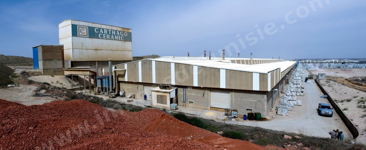 Usine Carthago Ceramic production de carreaux de céramique et faïence à Sfax