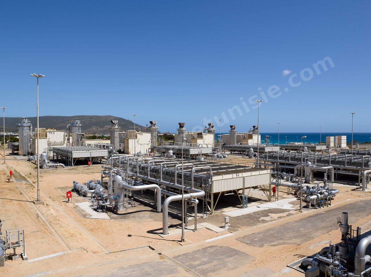 Station de compression de gaz El Haouaria - Reseau de transport du Gaz entre la Libye et Italie