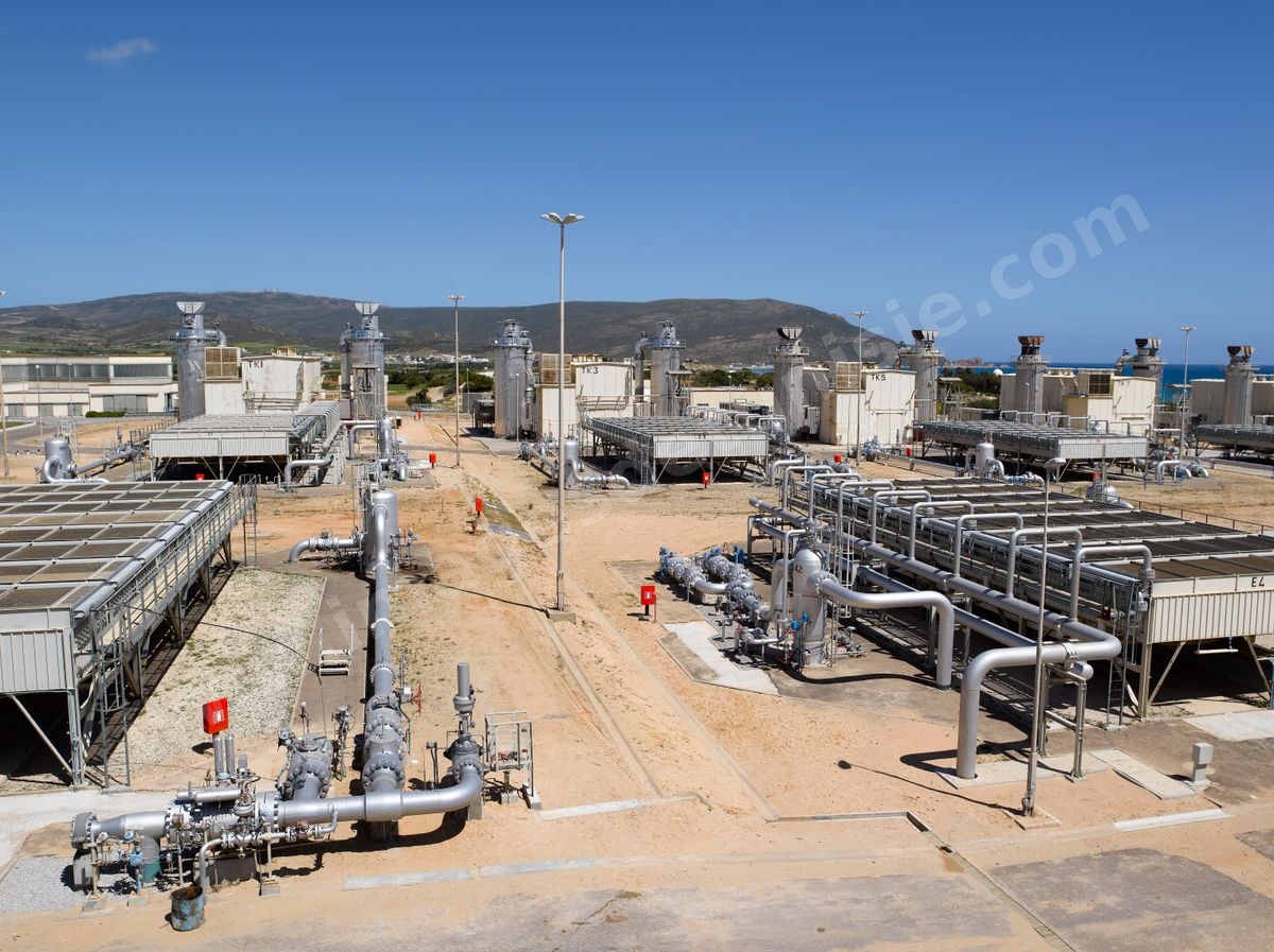 Station de compression de gaz El Haouaria - Reseau de transport du Gaz entre la Libye et Italie