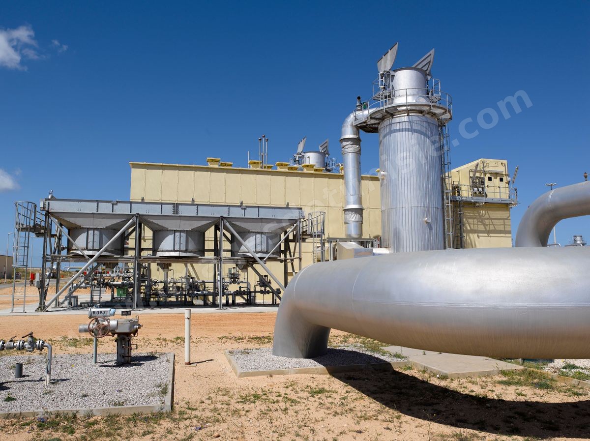 Station de compression de gaz El Haouaria - Reseau de transport du Gaz entre la Libye et Italie