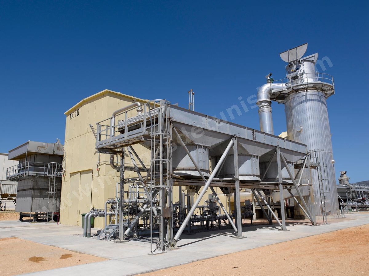 Station de compression de gaz El Haouaria - Reseau de transport du Gaz entre la Libye et Italie