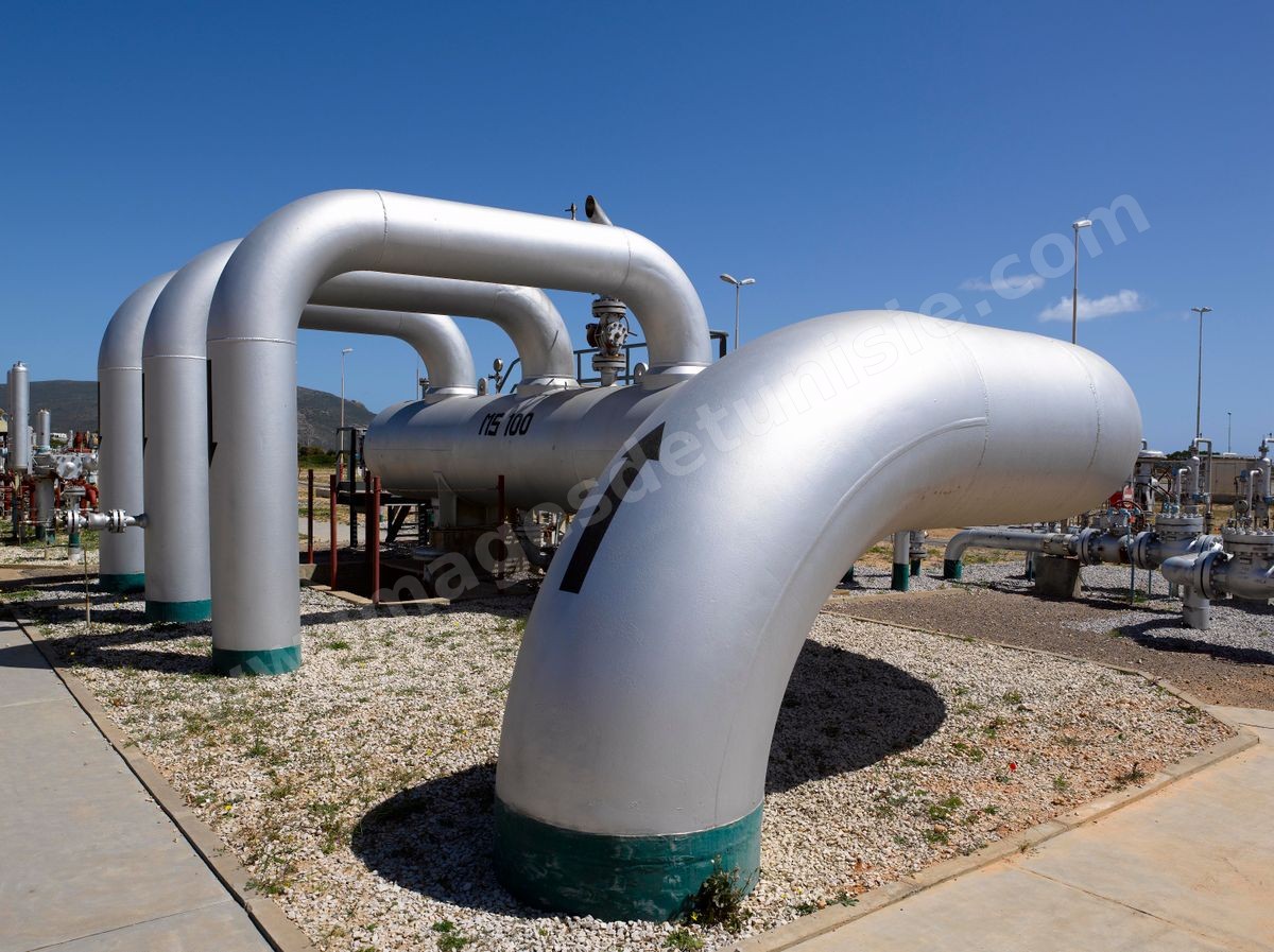 Station de compression de gaz El Haouaria - Reseau de transport du Gaz entre la Libye et Italie
