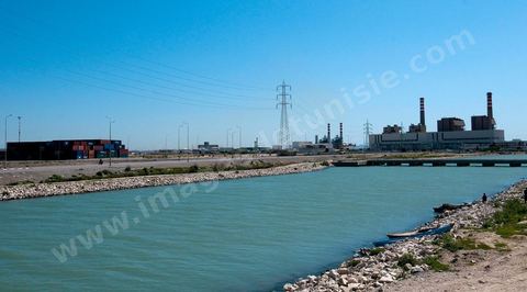 Canal de Radès et Centrale Electrique thermique de la STEG à Radés