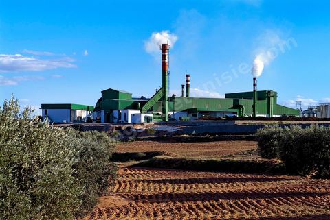 Huilerie moderne industrielle du groupe SLAMA au milieu des oliveraies au sud de Kairouan