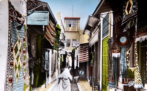 Tunis - Rue de l'Eglise - 1956 - Carte postale ancienne Tunisie