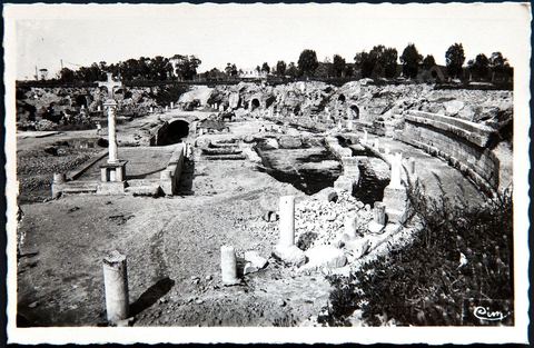 L'amphithéâtre romain de Carthage - Carte postale ancienne Tunisie
