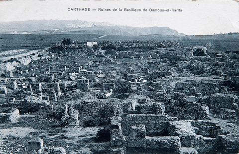 Ruines de la Basilique Damous El Karita à Carthage - Carte postale ancienne Tunisie