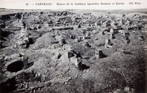 Ruines de la Basilique Damous El Karita à Carthage - Carte postale ancienne Tunisie