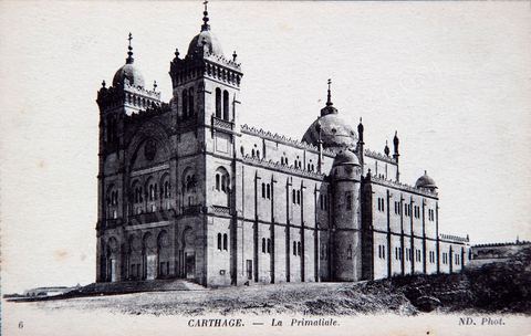 La cathédrale ou Primatiale de Carthage - Carte postale ancienne Tunisie