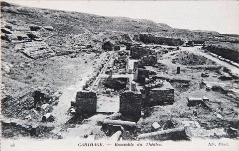 Carthage - Ensemble du théâtre - Carte postale ancienne Tunisie