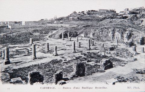 Carthage - Ruines d'une Basilique Byzantine - Carte postale ancienne Tunisie