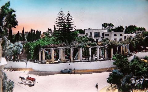 La Marsa - Espla,ade Lucien Saint. Palais d'éé du Résident Général - Carte postale ancienne Tunisie