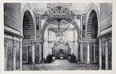 Tunis - Le Bardo - La salle du Trône - Carte postale ancienne Tunisie
