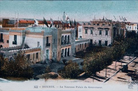 Le nouveau palais du gouverneur Bizerte 1927 - Carte postale ancienne Tunisie