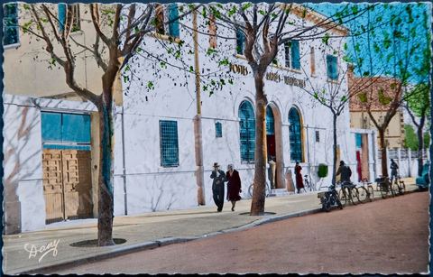 La poste à Bizerte - Carte postale ancienne Tunisie