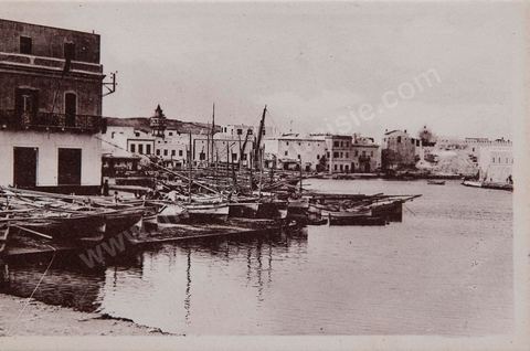 Le vieux port de Bizerte - Carte postale ancienne Tunisie