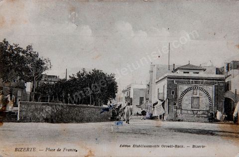 Place de France à Bizerte - Carte postale ancienne Tunisie