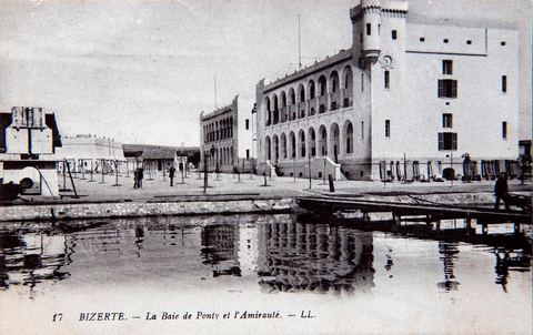 la Baie de Ponty et l'Amirauté Bizerte - Carte postale ancienne Tunisie