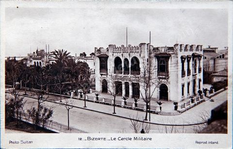 Le Cercle Militaire - Bizerte - Photo Sultan 1933 - Carte postale ancienne Tunisie
