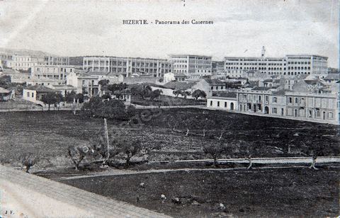 Panorama des Casernes - Bizerte - Carte postale ancienne Tunisie