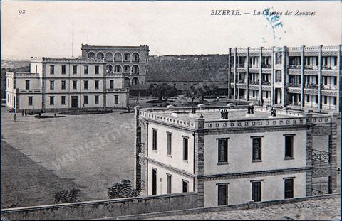 La Caserne des Zouave - Bizerte - 1918 - Carte postale ancienne Tunisie