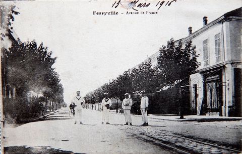L'avenue de France à Ferryville actuelle Menzel Bourguiba - datée de 1916 - Carte postale ancienne Tunisie